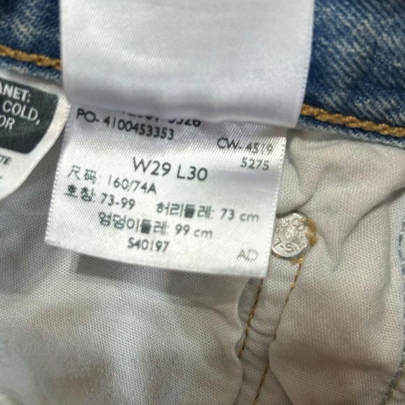 Levis Premium 501 Distressed Denim Cutoff Shorts Size 29 Medium Wash - Picture 10 of 10